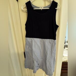 Crown & Ivy Navy and Striped Blue Dress